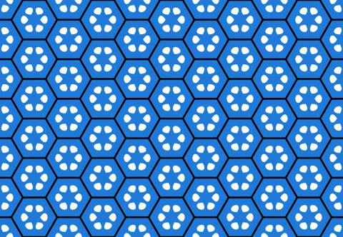 Seamless geometric pattern design illustration. Background texture. In blue,  Stock Illustration