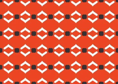 Seamless geometric pattern design illustration. Background texture. In red, b Stock Illustration