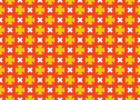 Seamless geometric pattern design illustration. Background texture. In red, y Stock Illustration