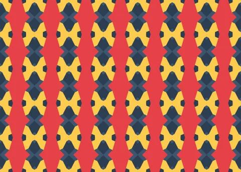 Seamless geometric pattern design illustration. Background texture. In red, b Stock Illustration