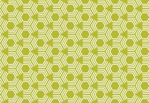 Seamless geometric pattern design illustration. Background texture. In green, Stock Illustration
