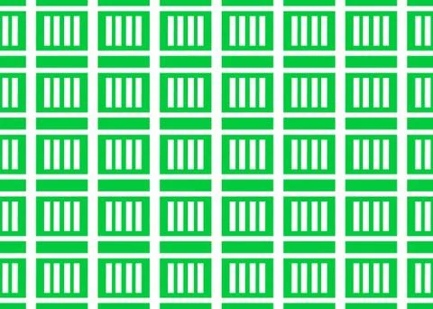 Seamless geometric pattern design illustration. Background texture. In green, Stock Illustration