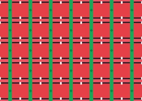 Seamless geometric pattern design illustration. Background texture. In red, g Stock Illustration