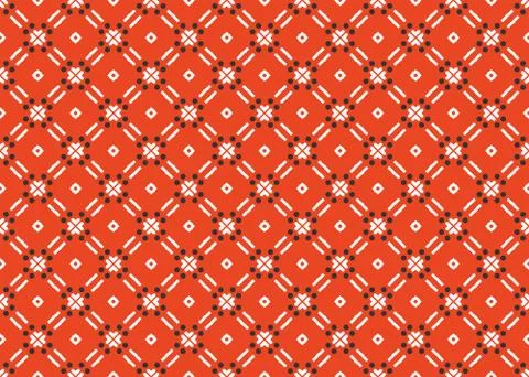 Seamless geometric pattern design illustration. Background texture. In red, b Stock Illustration