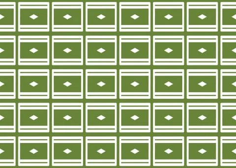 Seamless geometric pattern design illustration. Background texture. In green, Stock Illustration