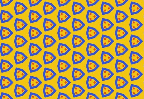 Seamless geometric pattern design illustration. Background texture. In yellow Stock Illustration