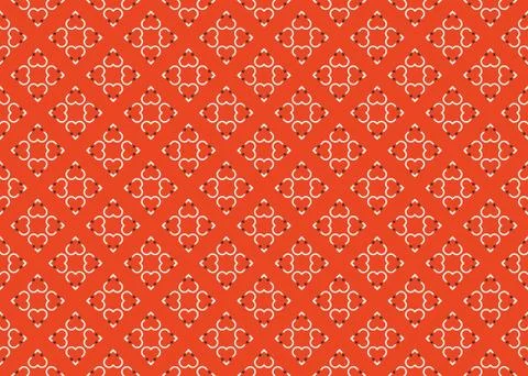 Seamless geometric pattern design illustration. Background texture. In red, b Stock Illustration