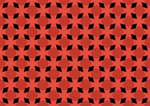Seamless geometric pattern design illustration. Background texture. In red, b Stock Illustration