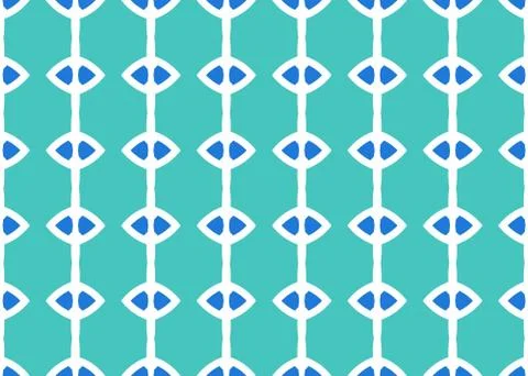 Seamless geometric pattern design illustration. Background texture. In blue,  Stock Illustration