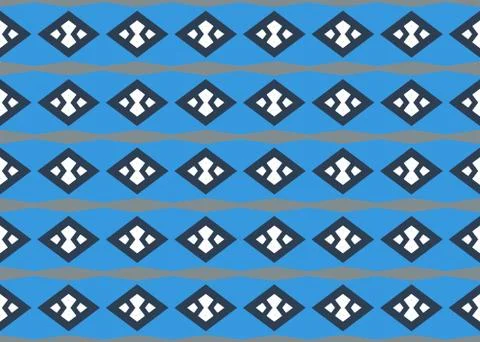 Seamless geometric pattern design illustration. Background texture. In blue,  Stock Illustration
