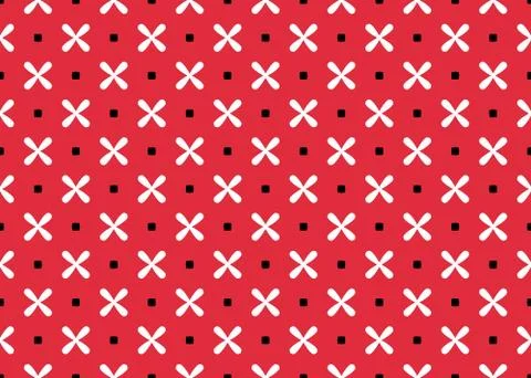 Seamless geometric pattern design illustration. Background texture. In red, w Stock Illustration