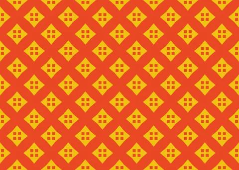 Seamless geometric pattern design illustration. Background texture. In red, y Stock Illustration