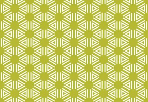Seamless geometric pattern design illustration. Background texture. In green, Stock Illustration