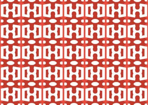 Seamless geometric pattern design illustration. Background texture. In red, w Stock Illustration