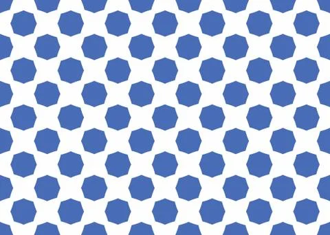 Seamless geometric pattern design illustration. Background texture. In blue,  Stock Illustration
