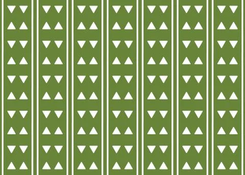 Seamless geometric pattern design illustration. Background texture. In green, Stock Illustration