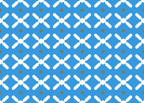 Seamless geometric pattern design illustration. Background texture. In blue,  Stock Illustration
