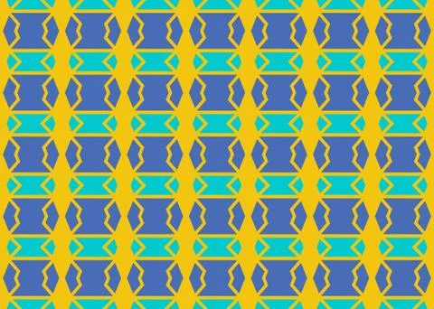 Seamless geometric pattern design illustration. Background texture. In blue,  Stock Illustration