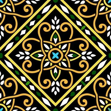 Seamless Geometric Pattern Design for Textile and Fabric Stock Illustration