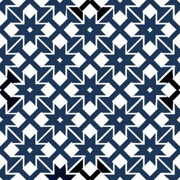Seamless Geometric Pattern Design for Textile and Fabric Stock Illustration