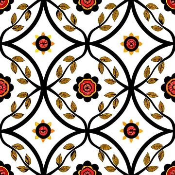 Seamless Geometric Pattern Design for Textile and Fabric Stock-Illustration