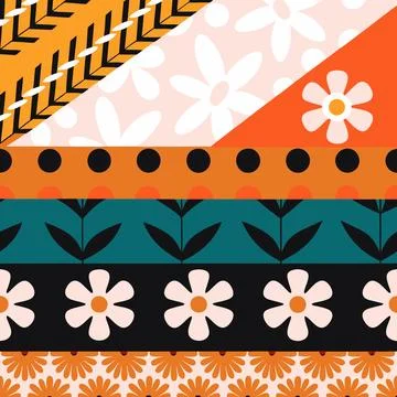 Seamless Geometric Pattern Design for Textile and Fabric Stock Illustration