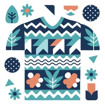 Seamless Geometric Pattern Design for Textile and Fabric Illustrazione stock
