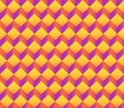 Seamless geometric pattern with diamonds and zigzag waves Stock Illustration