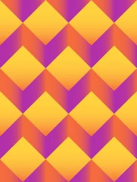 Seamless geometric pattern with diamonds and zigzag waves Stock Illustration