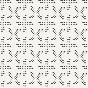 Seamless geometric pattern of dots of different sizes in two colors Stock Illustration