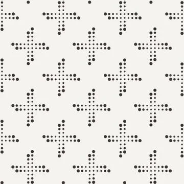 Seamless geometric pattern of dots of different sizes in two colors Stock Illustration
