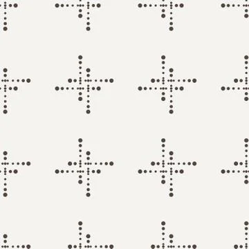 Seamless geometric pattern of dots of different sizes in two colors Stock Illustration