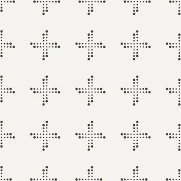Seamless geometric pattern of dots of different sizes in two colors Stock Illustration