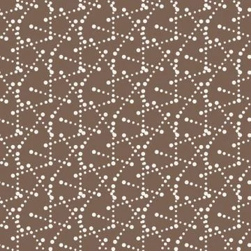 Seamless geometric pattern of dots of different sizes in two colors Illustrazione stock