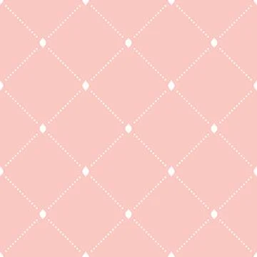 Seamless Geometric Pattern With Dotted Rhombuses Stock Illustration