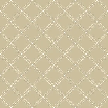 Seamless Geometric Pattern With Dotted Rhombuses Stock Illustration