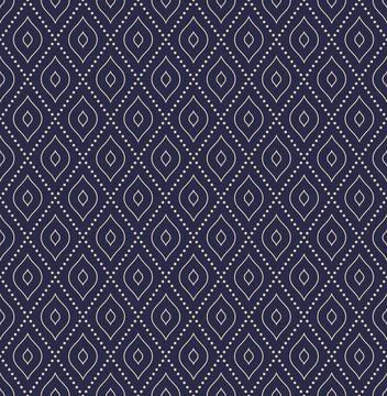 Seamless Geometric Pattern With Dotted Rhombuses Stock Illustration