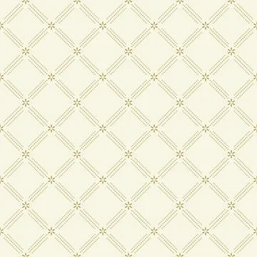 Seamless Geometric Pattern With Dotted Rhombuses Stock Illustration
