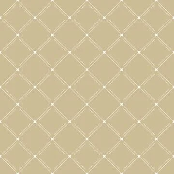 Seamless Geometric Pattern With Dotted Rhombuses Stock Illustration