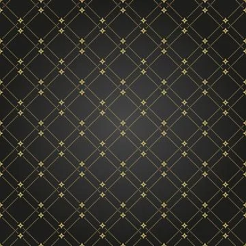 Seamless Geometric Pattern With Dotted Rhombuses Stock Illustration