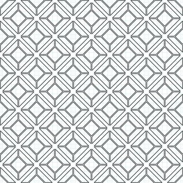 Seamless Geometric Pattern, Drawn on Checkered Notebook Stock Illustration
