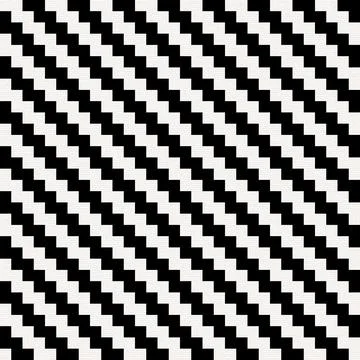 Seamless geometric pattern featuring black and white zigzag lines arranged di Stock Photos