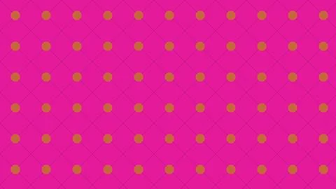 Seamless Geometric Pattern Featuring Brown Polka Dots on a Vibrant Pink Bac.. Illustrazione stock