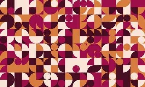 Seamless geometric pattern featuring clean shapes and mosaic texture. Ideal f Illustrazione stock