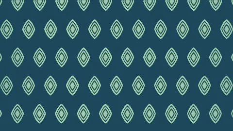 Seamless Geometric Pattern Featuring Light Green Diamond Shapes on Rich Nav.. Stock Footage 302249303