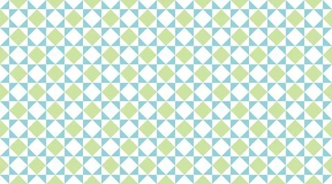 Seamless geometric pattern featuring light green, blue, and white triangles.. Illustrazione stock