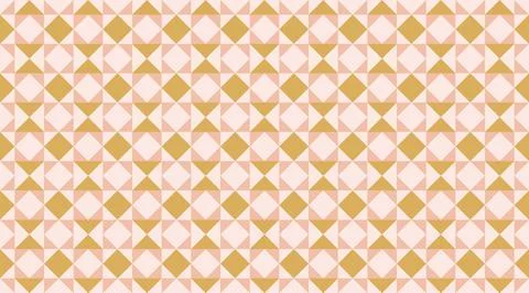Seamless geometric pattern featuring pink, gold, and cream triangles and di.. 스톡 일러스트