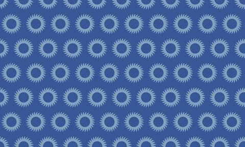 Seamless geometric pattern featuring repeating stylized sun motifs on a deep  Illustrazione stock