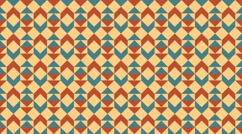 Seamless geometric pattern featuring a rhythmic grid of tribal triangles, a.. Illustrazione stock
