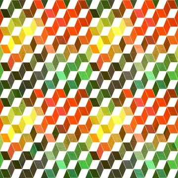 Seamless geometric pattern with geometric shapes, rhombus, colorful zigzags,  Stock Illustration